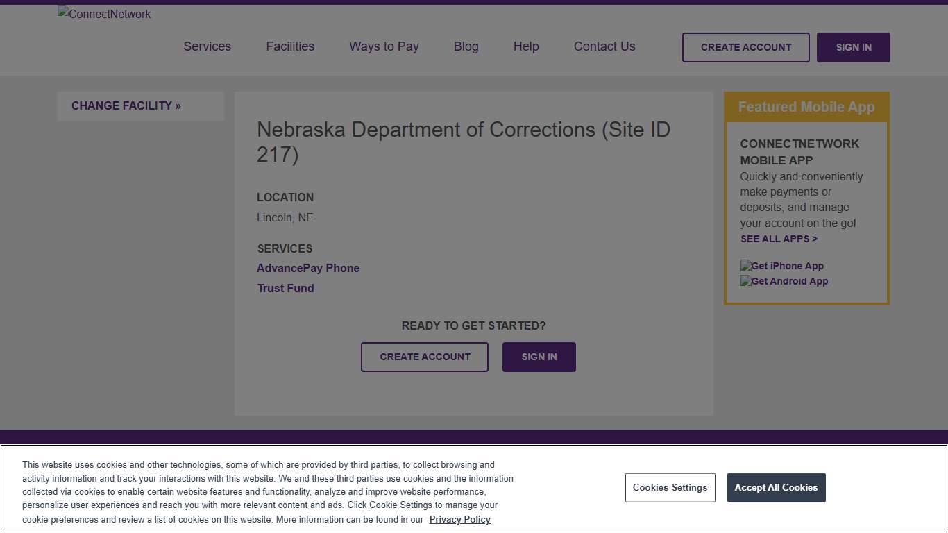 Nebraska Department of Corrections ConnectNetwork
